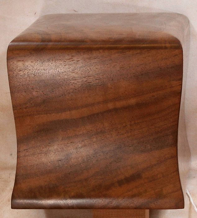 Claro Walnut Urn with Curved Sides Handmade (AA44)