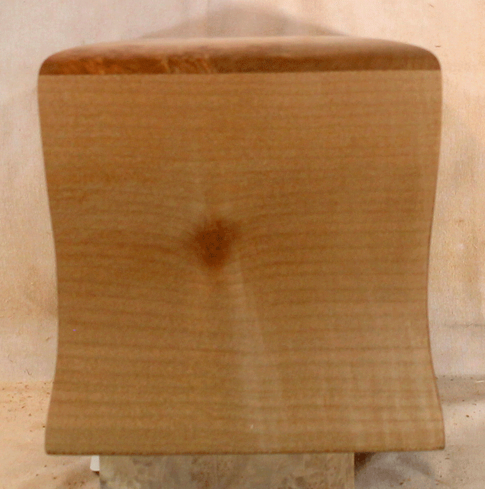 Handmade Maple Urn With Curved Sides (AA69)