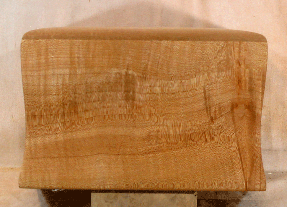 Handmade Maple Urn With Curved Sides and a Myrtle Cross (AA72)
