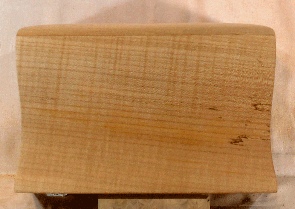 Handmade Maple Urn With Curved Sides and a Myrtle Cross (AA73)