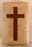 Handmade Maple Urn With Curved Sides and a Walnut Cross (AA74)