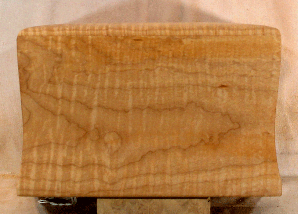 Handmade Maple Urn With Curved Sides and a Walnut Cross (AA74)