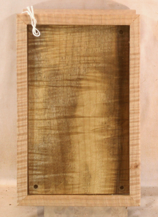 Handmade Maple Urn With Curved Sides and a Walnut Cross (AA74)