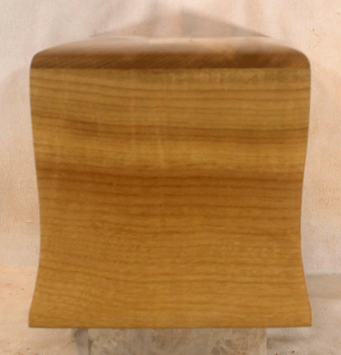 Handmade Myrtle Urn With Curved Sides and a Maple Cross (AA84)