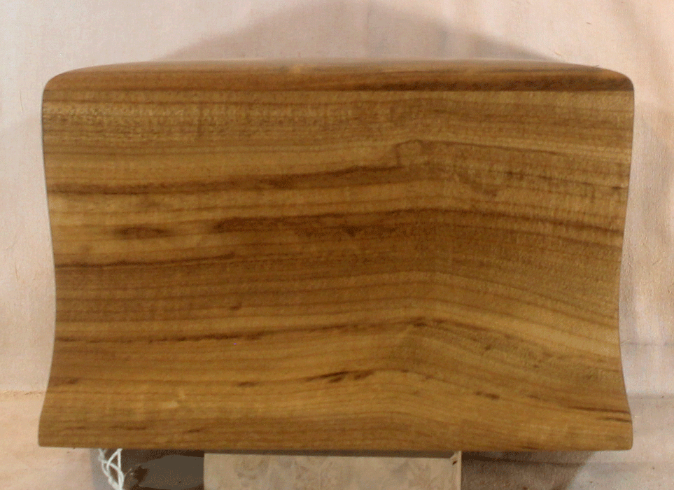 Handmade Myrtle Urn With Curved Sides and a Maple Cross (AA85)