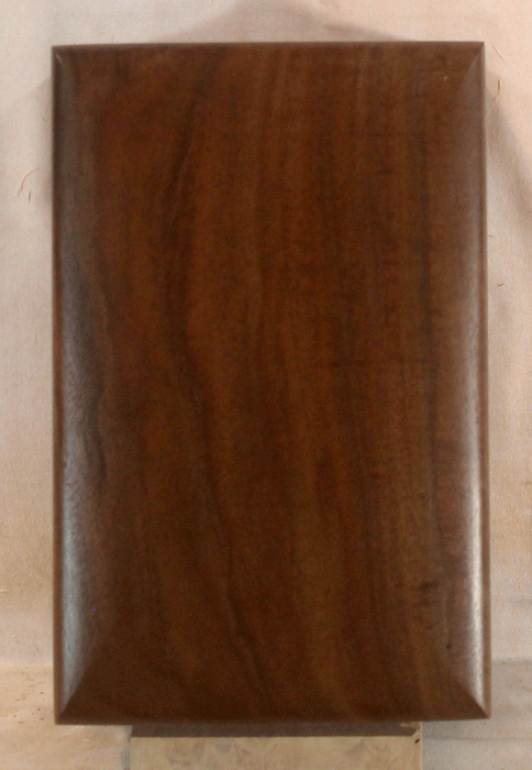 Handmade Claro Walnut Urn With Curvered Sides (AA87)