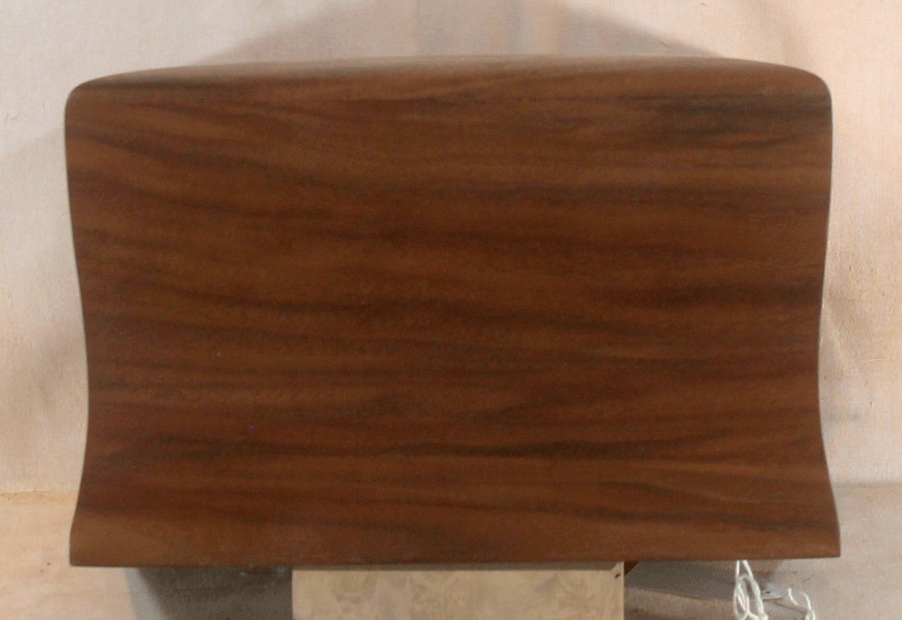 Handmade Claro Walnut Urn With Curvered Sides (AA87)