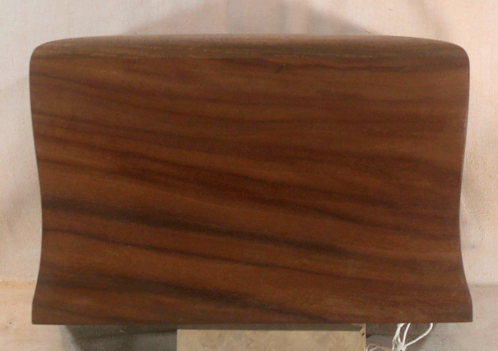 Handmade Claro Walnut Urn With Curved Sides (AA88)