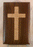 Handmade Claro Walnut Urn With Our Signature Maple Cross (AA89)
