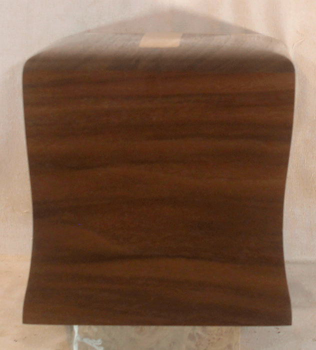 Handmade Claro Walnut Urn With Our Signature Maple Cross (AA89)