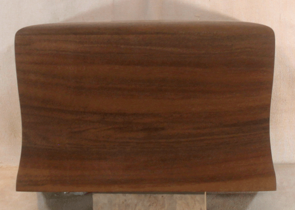 Handmade Claro Walnut Urn With Our Signature Maple Cross (AA90)