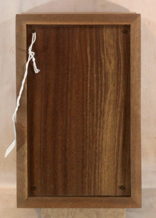 Handmade Ohia Urn With Walnut Cross (AA93)