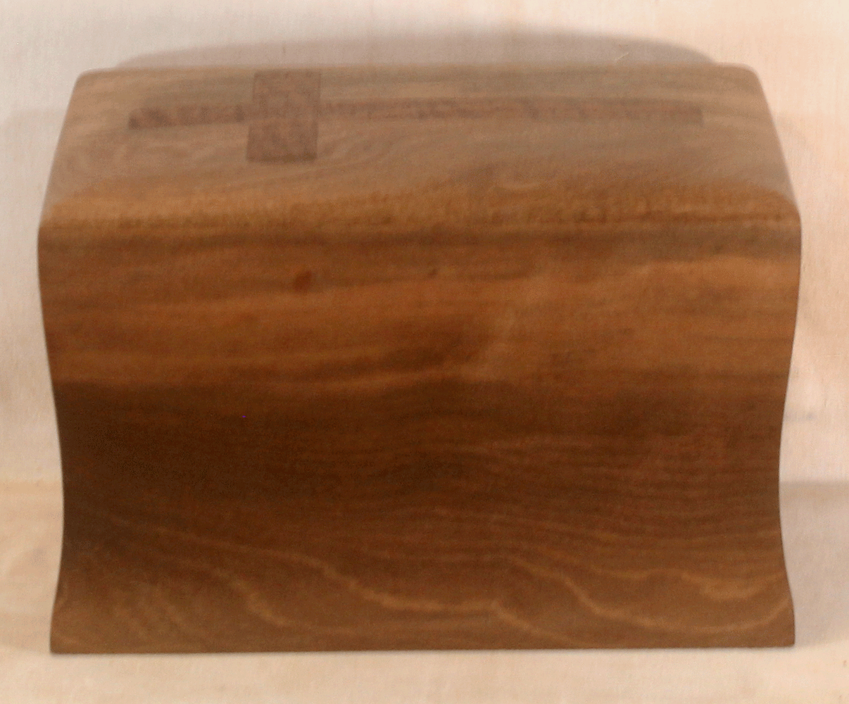 Handmade Ohia Urn with Walnut Cross