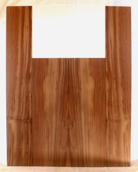 Claro Walnut Acoustic Guitar Back and Sides, Dreadnought Size, Orchard Recovery Eco-friendly, Great Color and Contrast (CH53)