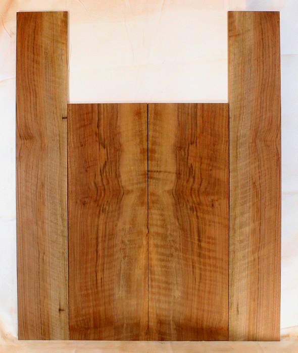 Claro Walnut Acoustic Guitar Back and Sides, Dreadnought Size, Orchard Recovery Eco-friendly, Great Color and Contrast (CH61)