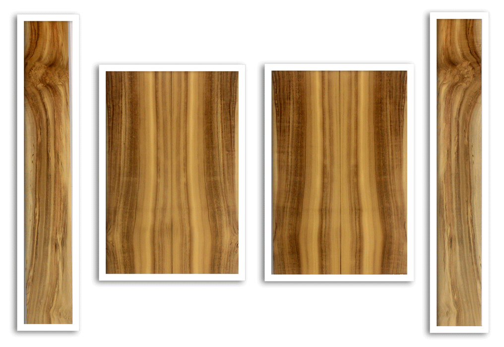 Myrtle Acoustic Guitar Top, Back and Sides, Standard Size, Excellent Color and Contrast (CI26)
