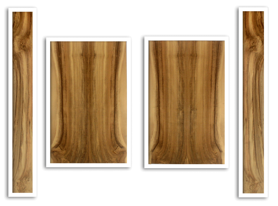 Myrtle Acoustic Guitar Top, Back and Sides, Standard Size, Excellent Color and Contrast (CI27)