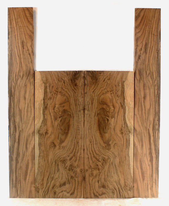 Claro Walnut Acoustic Guitar Back and Sides, Dreadnought Size, Orchard Recovery Eco-friendly, Great Figure, Color, and Contrast (CI97)