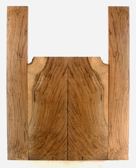Claro Walnut Acoustic Guitar Back and Sides, Dreadnought Size, Orchard Recovery Eco-friendly, Great Figure, Color, and Contrast (CK10)