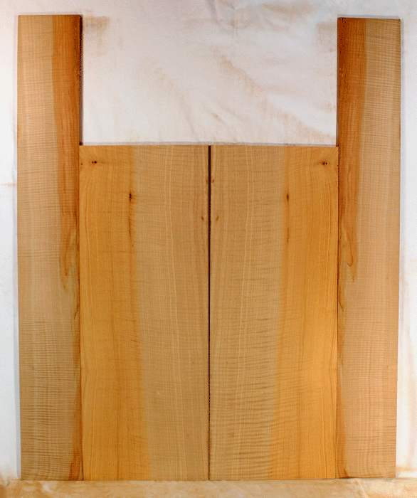 Maple Guitar Back and Sides Set, Dreadnought Size, Fiddle Back Figure (CK23)