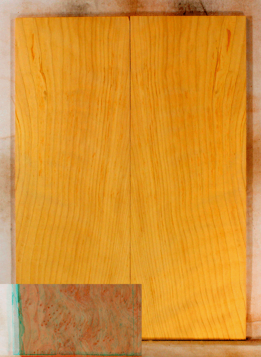 Port Orford Cedar Droptop Solid Body Guitar Top, Bright and Expressive Sound, Eco-Friendly, Sustainable Guitar Wood (KN53)