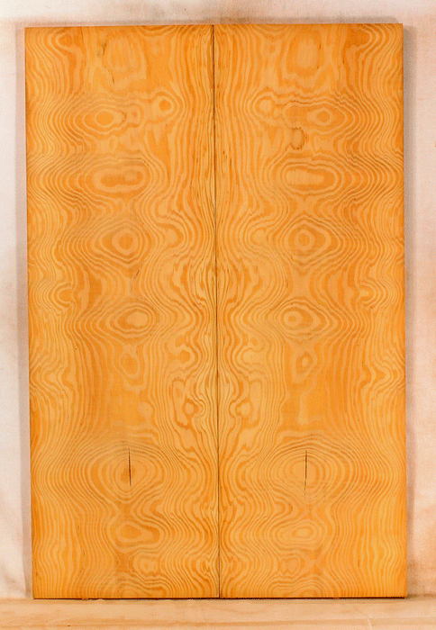 Wavy Douglas Fir Solid Body Droptop Guitar Top, Warm and Bright Tone, Eco-friendly (KS77)