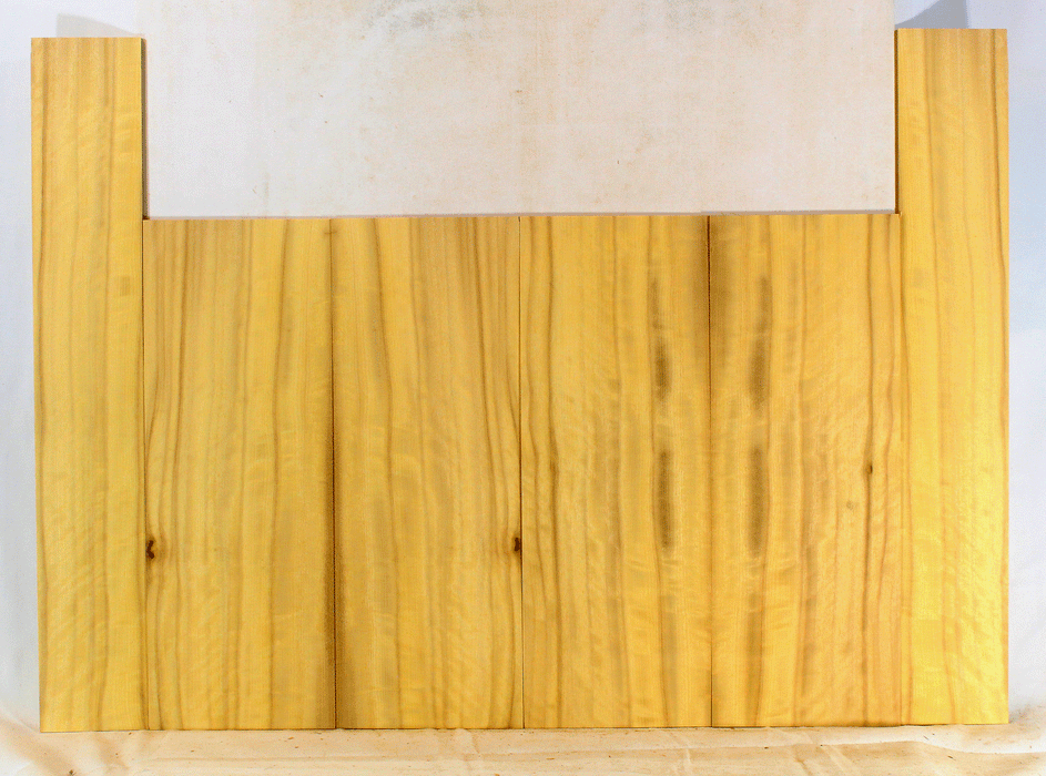 Myrtle Ukulele Top, Back and Sides, Baritone Size, Amazing Color and Contrast and Figure (LA33)