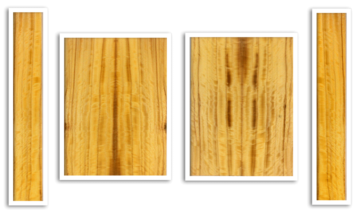 Myrtle Ukulele Top, Back and Sides, Baritone Size, Amazing Color and Contrast and Figure (LA33)