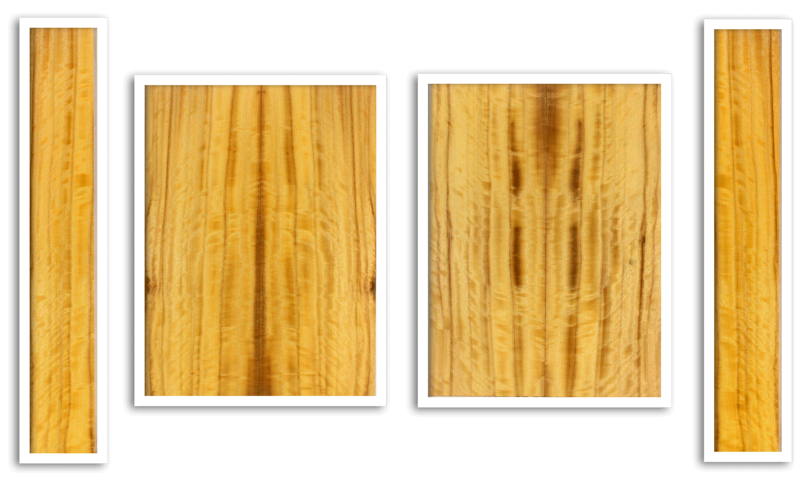 Myrtle Ukulele Top, Back and Sides, Baritone Size, Amazing Color and Contrast and Figure (LA33)