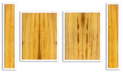 Myrtle Ukulele Top, Back and Sides, Baritone Size, Amazing Color and Contrast and Figure (LA33)