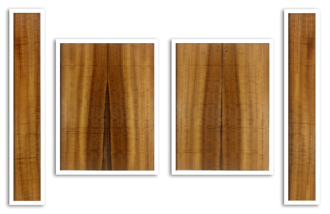 Myrtle Ukulele Top, Back and Sides, Baritone Size, Amazing Color and Contrast and Figure (LA34)