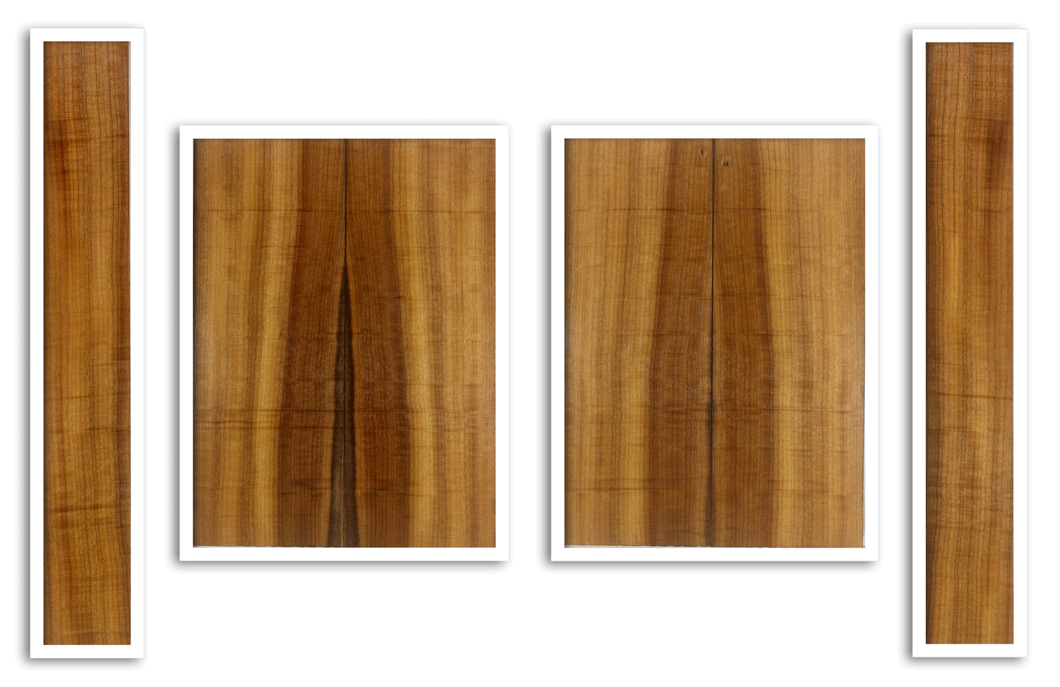 Myrtle Ukulele Top, Back and Sides, Baritone Size, Amazing Color and Contrast and Figure (LA34)