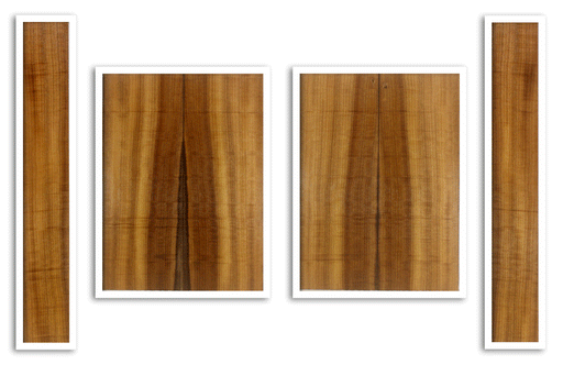 Myrtle Ukulele Top, Back and Sides, Baritone Size, Amazing Color and Contrast and Figure (LA34)