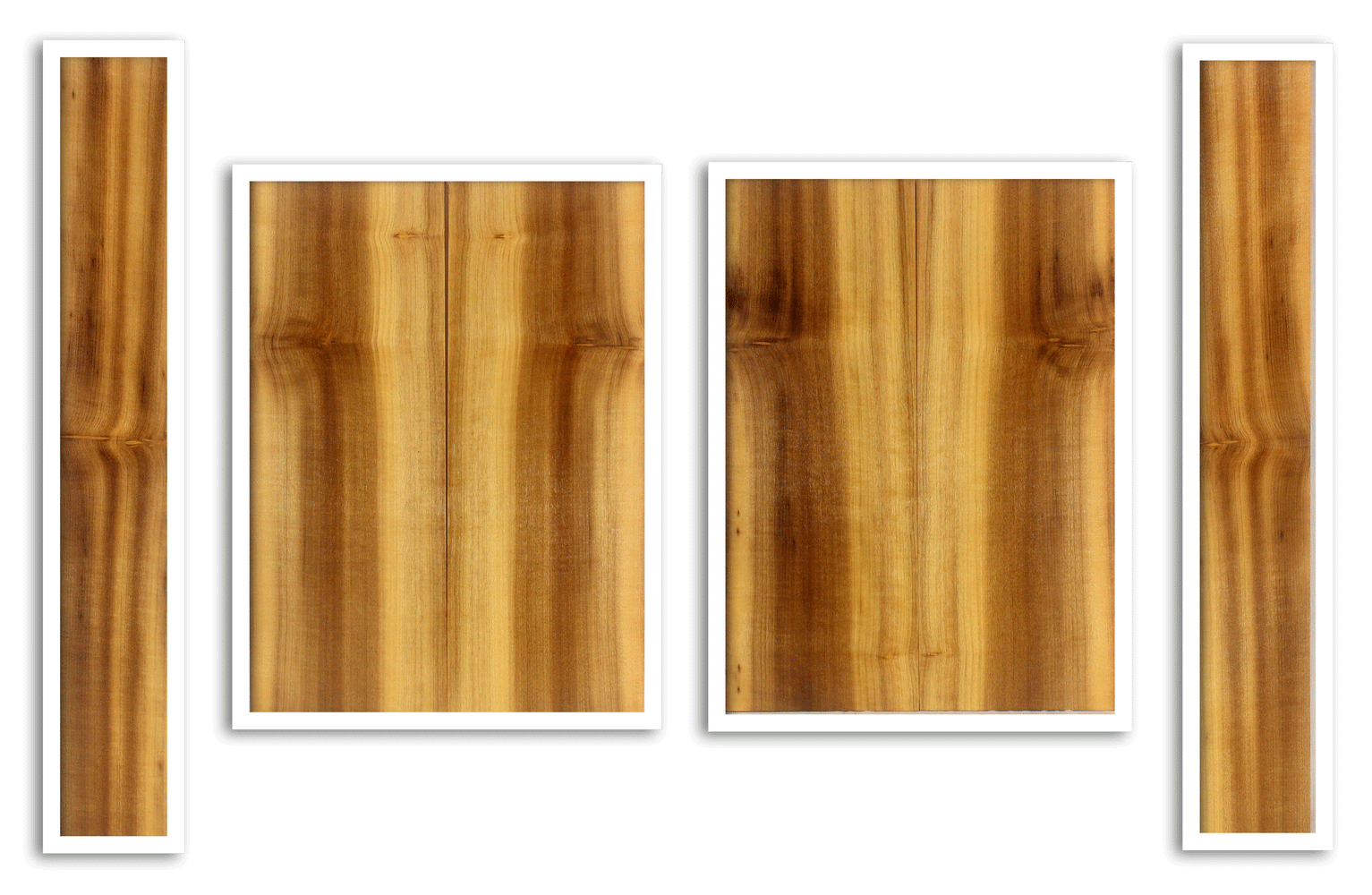 Myrtle Ukulele Top, Back and Sides, Baritone Size, Good Color and Contrast (LA44)