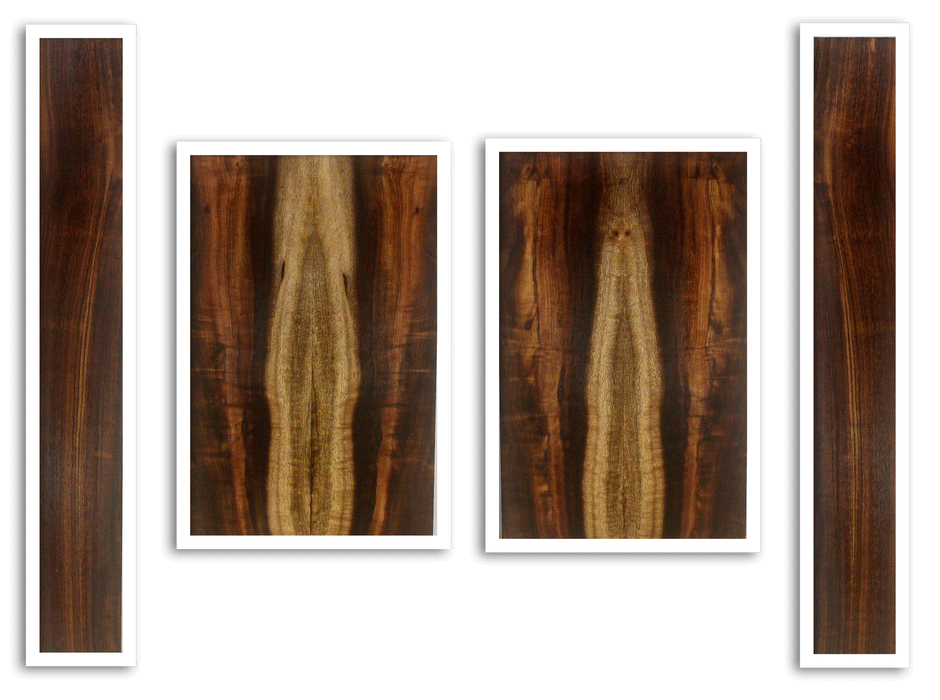 Myrtle Ukulele Top, Back and Sides, Tenor Size, Amazing Color and Contrast and Figure (LA52)