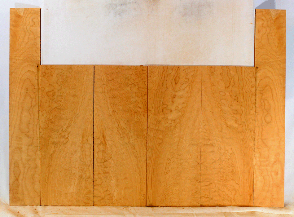 Maple Ukulele Top, Back, and Sides Set, Baritone Size, Quilted Figure (LB03)