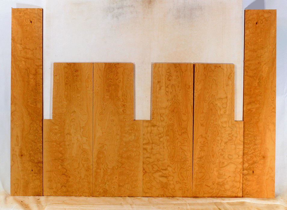 Maple Ukulele Top, Back, and Sides Set, Baritone Size, Quilted Figure (LB09)