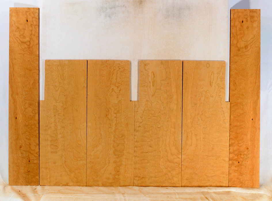 Maple Ukulele Top, Back, and Sides Set, Baritone Size, Quilted Figure (LB10)