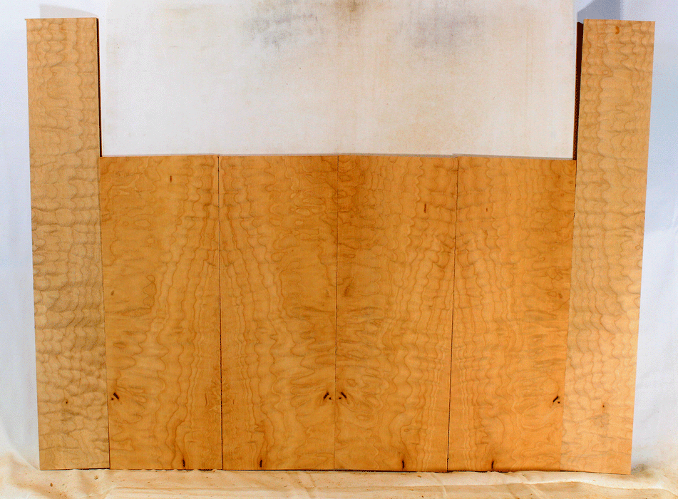 Maple Ukulele Top, Back, and Sides Set, Baritone Size, Quilted Figure (LB12)