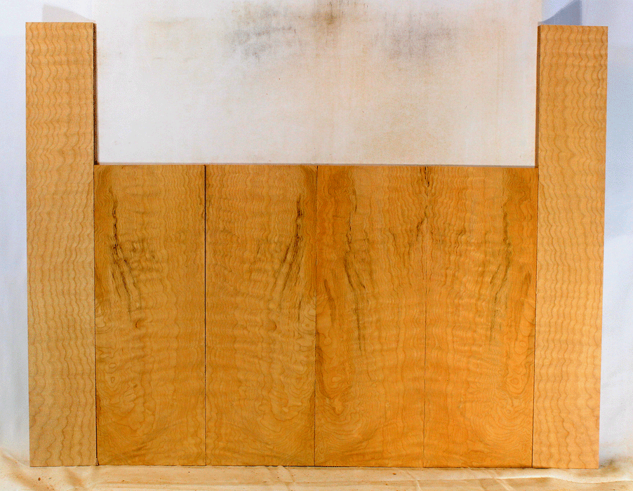 Maple Ukulele Top, Back, and Sides Set, Baritone Size, Quilted Figure (LB26)