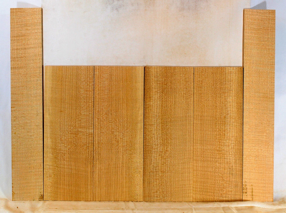 Maple Ukulele Top, Back, and Sides Set, Baritone Size, Fiddle Back Figure (LB33)