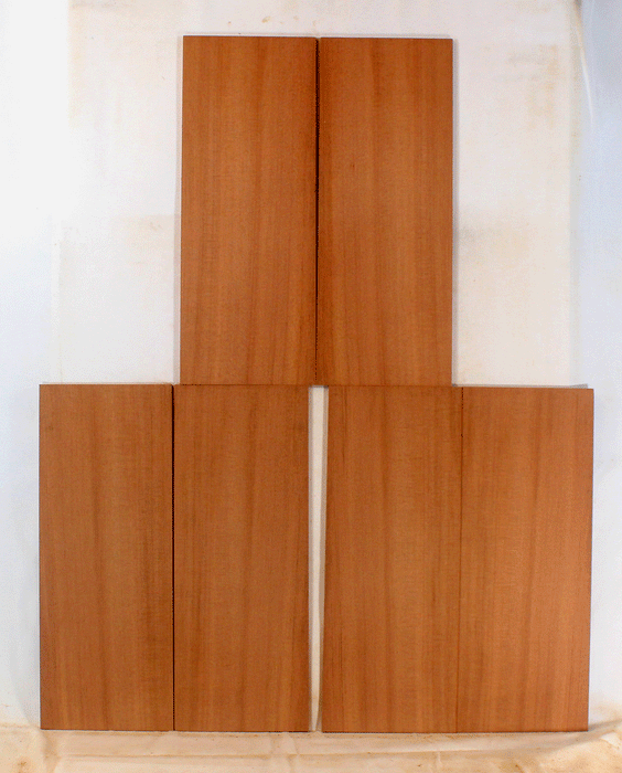 Redwood Ukulele Soundboard, Three Sets, Baritone Size, Figured, Recovered from Trees Cut in the 1890’s and 1900’s, Eco-Friendly (LB39)