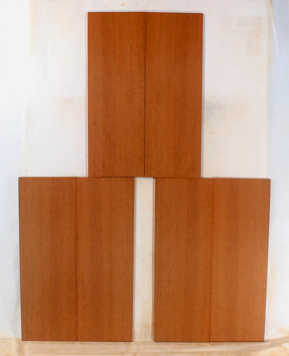 Redwood Ukulele Soundboard, Three Sets, Baritone Size, Figured, Recovered from Trees Cut in the 1890’s and 1900’s, Eco-Friendly (LB40)