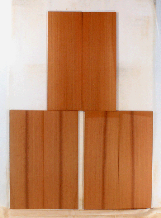 Redwood Ukulele Soundboard, Three Sets, Baritone Size, Figured, Recovered from Trees Cut in the 1890’s and 1900’s, Eco-Friendly (LB47)