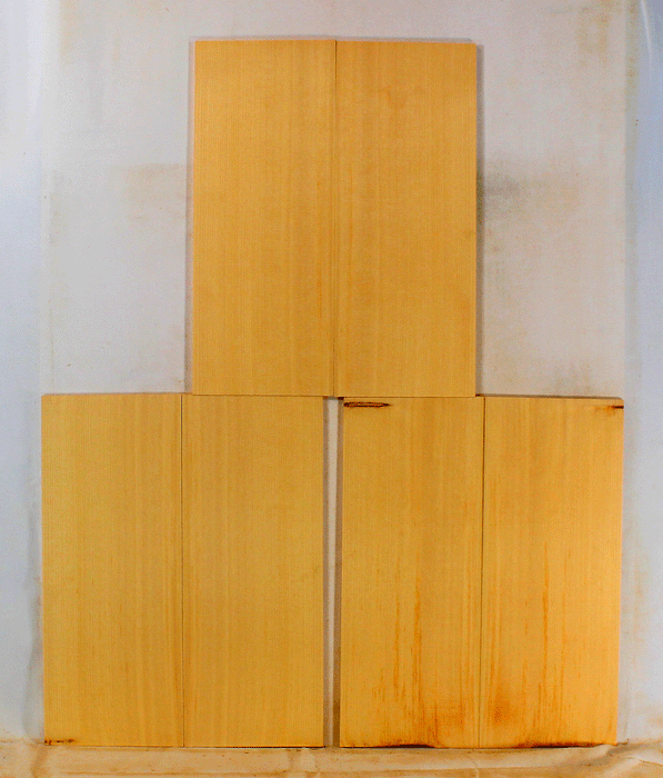 Port Orford Cedar Ukulele Soundboard, Three Sets,  Baritone Size, Bright and Expressive Sound, Eco-Friendly, Sustainable Guitar Wood (LB48)