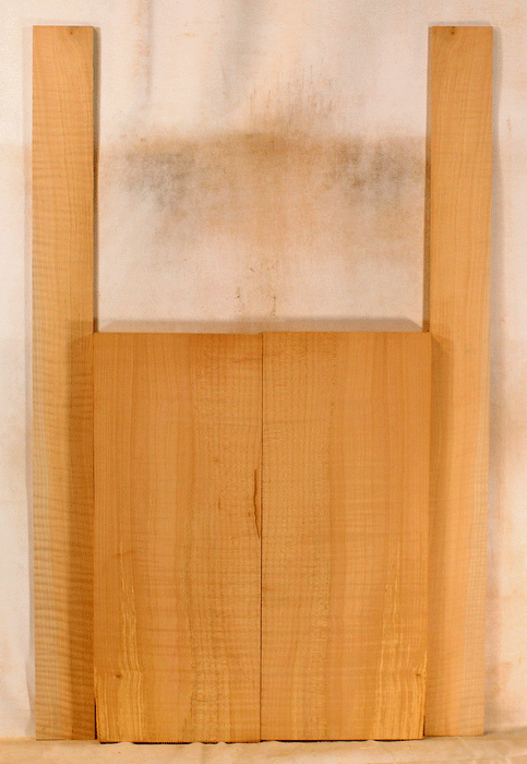 Maple Mandolin Archtop Back, and Sides Set, Fiddle Back Figure (LD08)