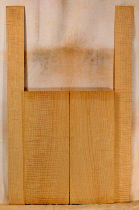 Maple Mandolin Archtop Back, and Sides Set, Fiddle Back Figure (LD11)