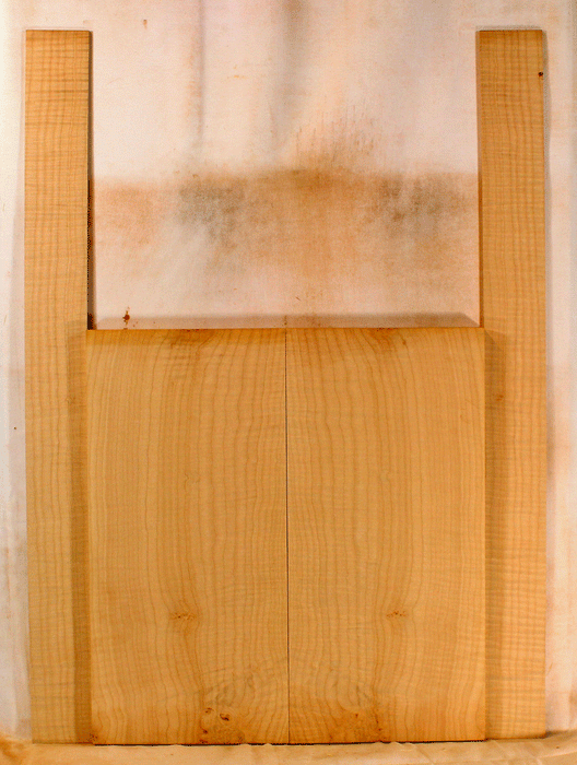 Maple Mandolin Archtop Back, and Sides Set, Fiddle Back Figure (LD12)