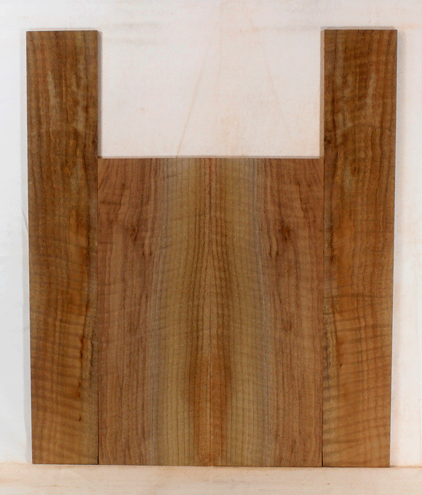 Claro Walnut Ukulele Back and Sides, Baritone Size, Orchard Recovery Eco-friendly, Great Color, Contrast, and Figure (LD76)
