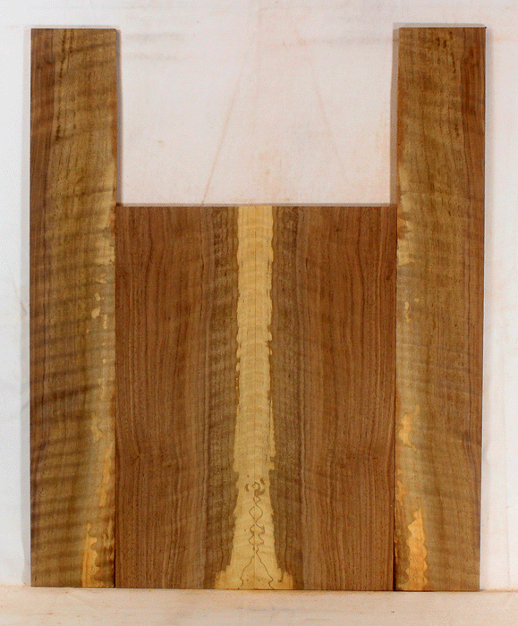 Claro Walnut Ukulele Back and Sides, Baritone Size, Orchard Recovery Eco-friendly, Great Color, Contrast, and Figure (LD78)